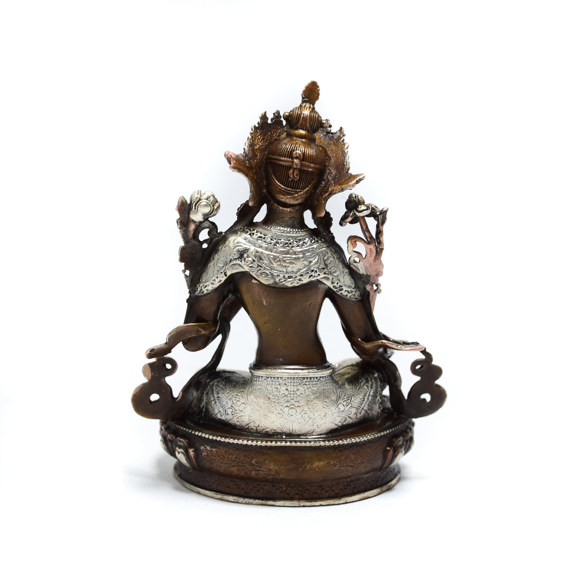 Green Tara Silver Coated Copper Statue| Mother of liberation | Tara Decor | Tibetan Dolma | Dolkar | Altar Green Tara Statue| Home Décor